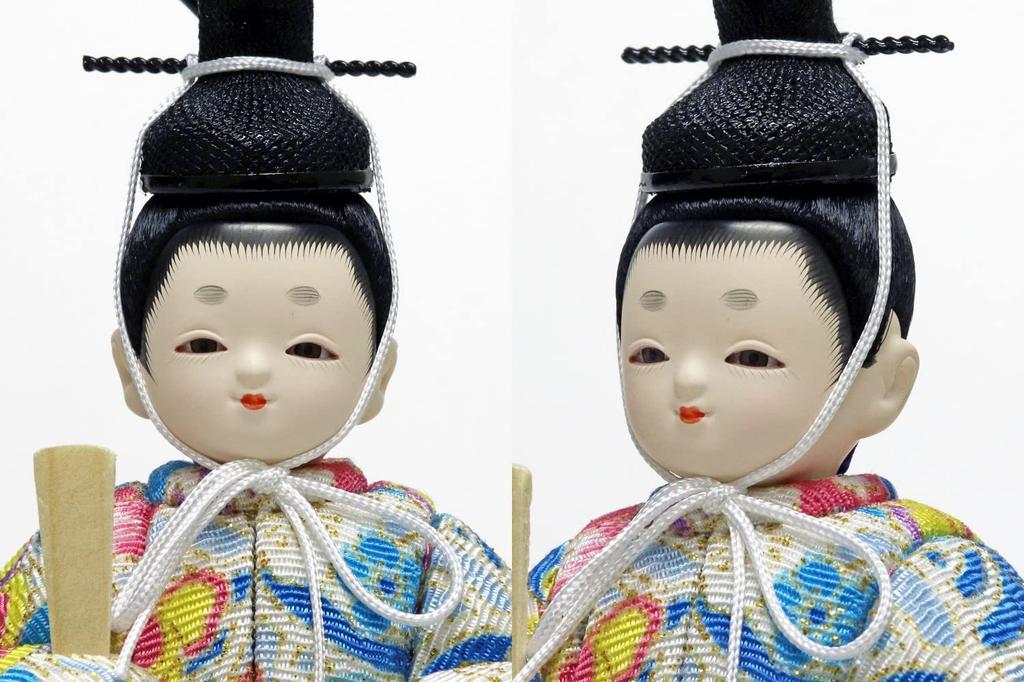 Hina Wooden Doll by Kotohoki Single Doll with Round Doll, Kanna, Tray, White, KTH-3201A1