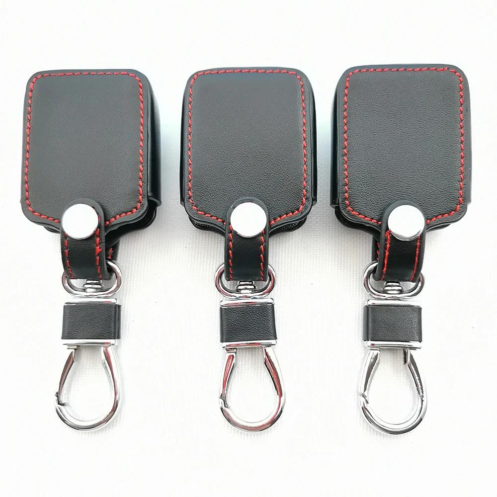 3/4 Buttons Leather Car Remote Key Case Cover For Ford Focus Complete Escape Explorer Mustang Thunderbird Lincoln Transit Town