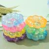 Clear Donut Ring Squeeze Toy Stress Relief Glitter Grip Ring Sensory Toy Soft Stretchy Home Office Worker Desk Toy