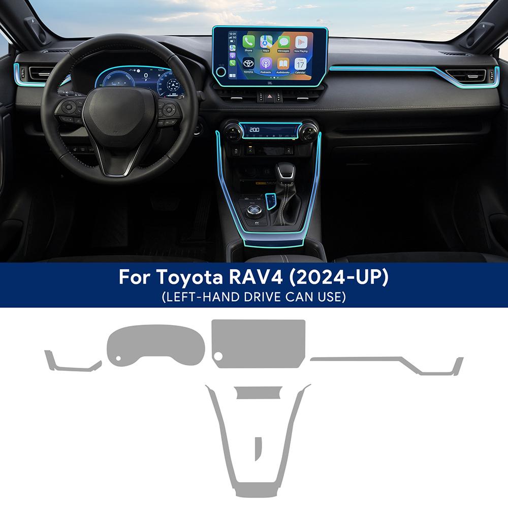 Para TOYOTA RAV4 2024 2025 Consola Central del Interior del Coche Película Protectora de TPU Transparente Película Reparadora Antiarañazos Accesorios Reacondicionamiento