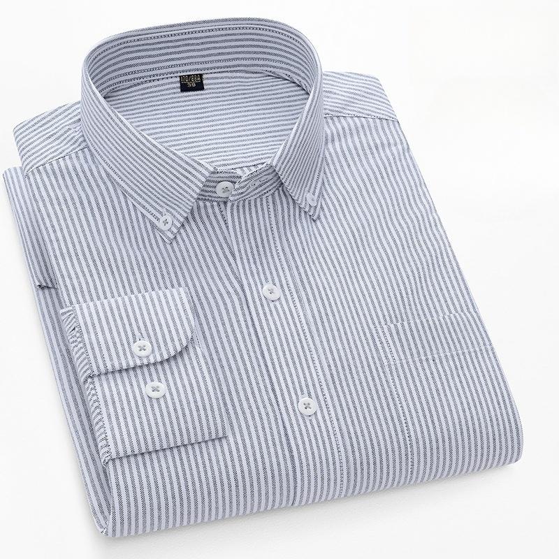 100% Baumwolle Oxfordhemd für Herren Langarm Freizeit Business Regular-Fit Formelle Hemden Gesellschaftsbluse Herrenbekleidung S-5XL