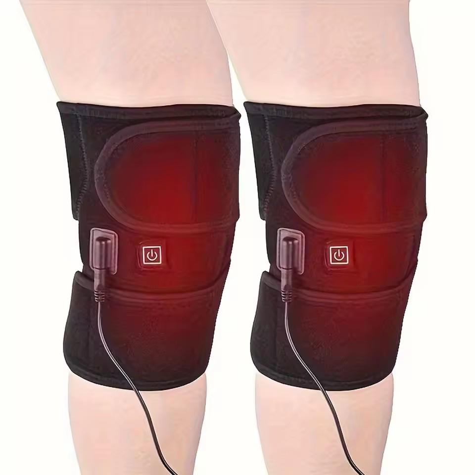 Electric Heated Knee Massager Knee Brace Adjustable Heated Knee Pad Legs Warm Winter Thermal Knee Support Arthritis Pain Relief