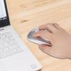 HXSJ M80 2,4G Ergonomická bezdrôtová nabíjateľná tichá myš s USB prijímačom (Strieborná)