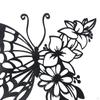 Butterflies Wall Art Figurines Silhouette Wrought Iron Ornaments Hanging Office Garden Bedroom