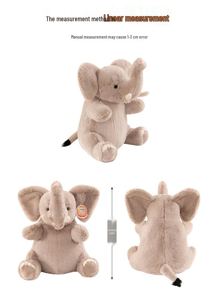 Genuine Elephant Plush Toy - Comforting Cloth Doll for Children