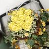 Large Flower Centerpieces w/ Rattan Vase Rose Flower Party Holiday Potted Decoration Accessories