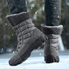 Men Winter Snow Boots Warm Hiking Waterproof Leather Big Size Men's Outdoor Sneakers