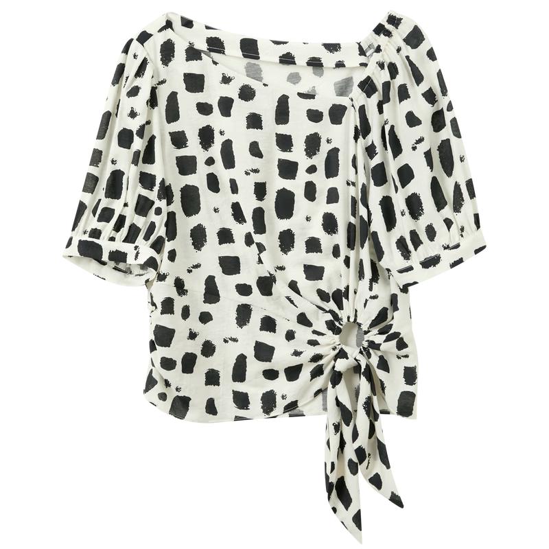 SanCai Women s 2026 Summer Oblique Collar Short Sleeve Blouse S