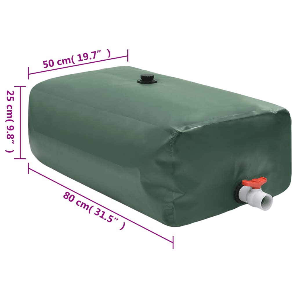 Foldable Water Tank with Faucet 100 L PVC