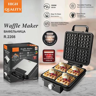 1500W Waffeleisen Vollautomatisch Beidseitige Heizung Elektrische Backpfanne Kleine Haushalts-Frühstücksmaschine