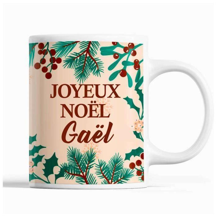 Mug - Noël Gaël - Beige - 325 ml - Résistant lave-vaisselle et micro-onde