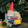 Couple Gnome Resin Statue with Love Sign Cartoon Dwarf Figurine Garden Lawn Valentine Decor Ornament