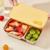 Silicone Seal Sealed Salad Container Single/Double Compartment Travel Food Tray  Outdoor Gatherings