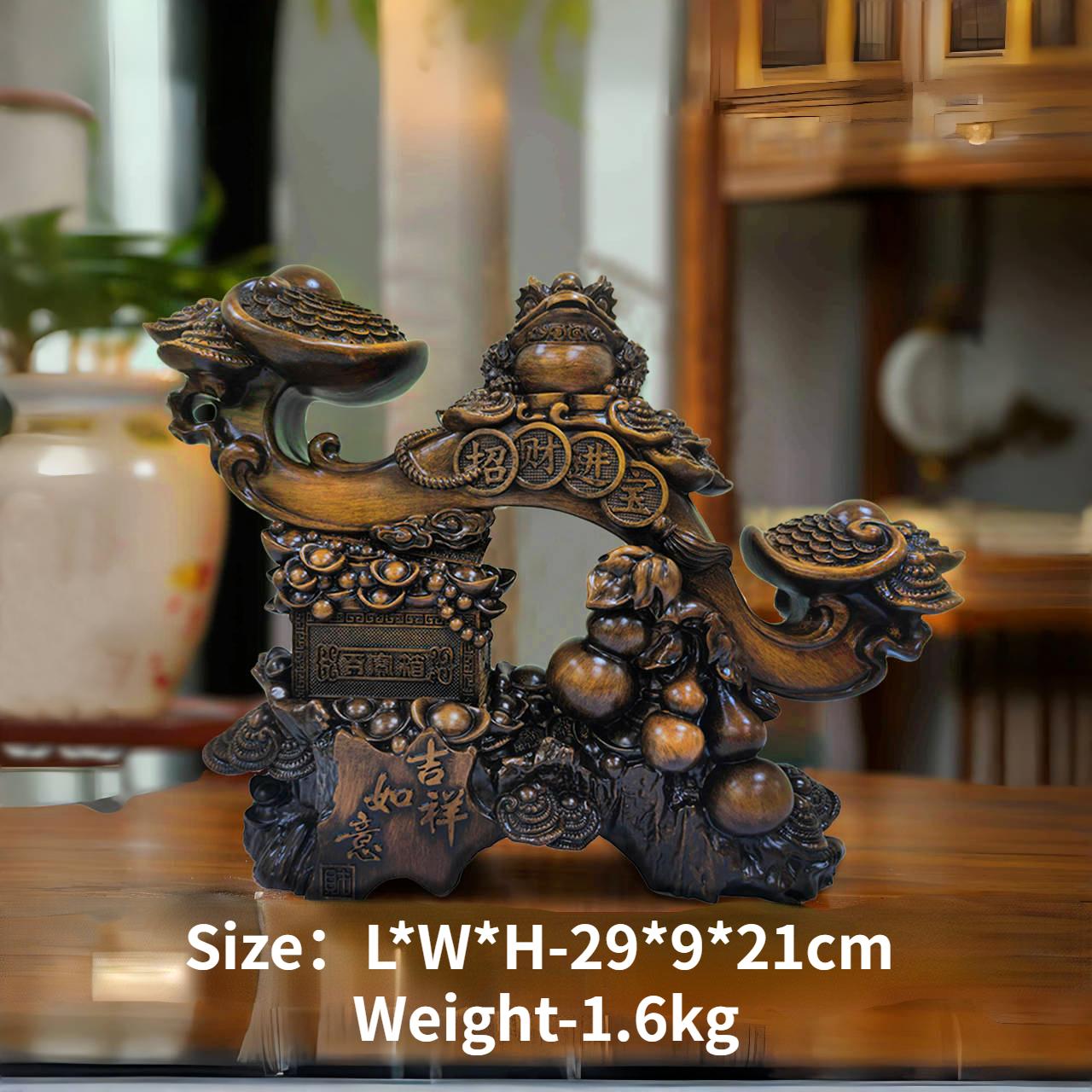 

Благоприятные украшения на удачу Золотая жаба Тыква Украшения Домашний декор Гостиная Фойе Переезд Новый дом Подарок на открытие магазина