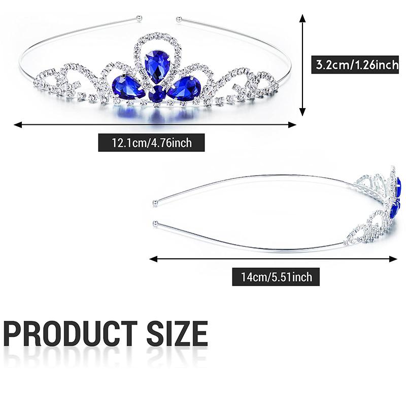Rhinestone Crystal Tiara Princess Crown Rhinestone Headband Girls Crowns for Kids Wedding Prom Birthday Party Gift