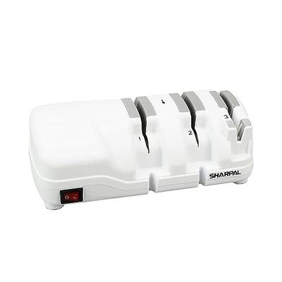 SHARPAL 198H Elektrischer Messerschärfer - 3-stufiges professionelles Messerschärfsystem mit Diamantscheibe, ideal für beidseitig geschliffene, gerade und Wellenschliffmesser
