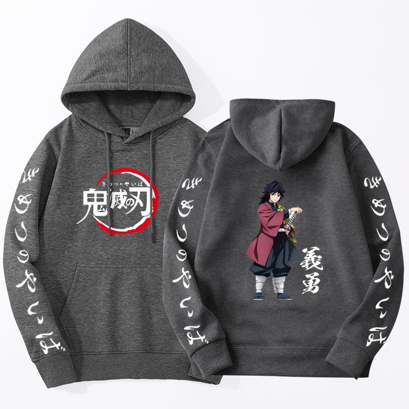 Demon Slayer Anime Hoodies 2023 Spring Autumn Unisex Fashion Unisexga Sweatshirt Round Neck Harajuku Harajuku Hoody Streetwear