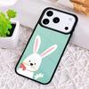 Cartoon Rabbit Bunny Phone Case for iPhone 17 Air 16 15 11 12 14 13 Pro Max Shockproof Cover