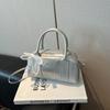 Mini Boston Handbag For Women Cute Style Top Handle Bag With Pearl Lace Bow Charm And Detachable Crossbody Strap For Daily Use