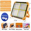 New Rechargeable Solar Flood Light Outdoor Portable LED Reflector Spotlight Rechargeable Projector Floodlight Construction Lamp