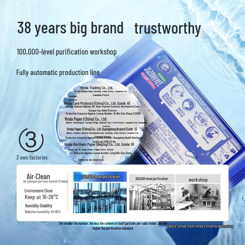 Vinda Camellia Wet Toilet Paper Combo Pack