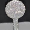 1pc Portable Crystal Rhinestone Handheld Mirror, Rhinestone-Encrusted ABS Beauty Handle Makeup Mirror, Bling Bling Princess Mirror for Makeup Touch-Up