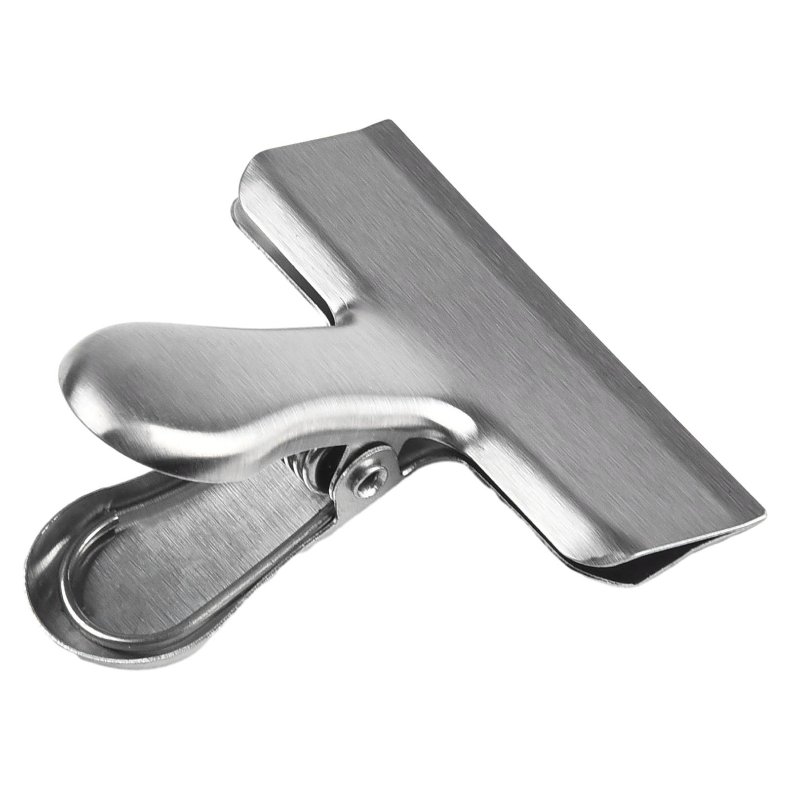 Clips Food Sealing Paper Clamps Silver Stainless Steel 8pcs