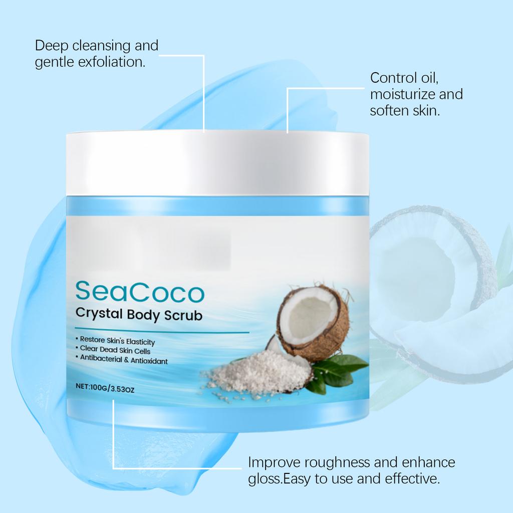 Crystal Body Scrub Sea Body Scrub For Women Natural Body Scrub Deep Exfoliating Scrub For All Skin Types Withand Sea  Deep C