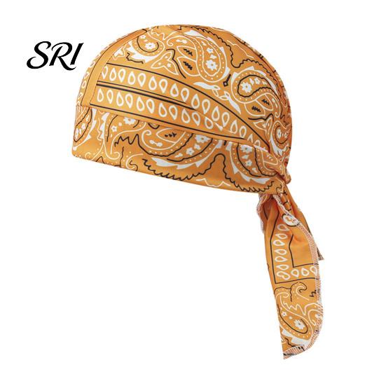 Elastic Strap Bandana Paisley Cooling Headscarf Cap Set, Sweat Wicking Adjustable Moisture-wicking Straps Fit Breathable Hand Washable Headwrap