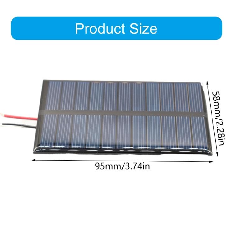 5V 120mA Small Cell Module Polysilicon Board Charging Panel Portable Small Solar Plate Replacement Solar Cell Plate