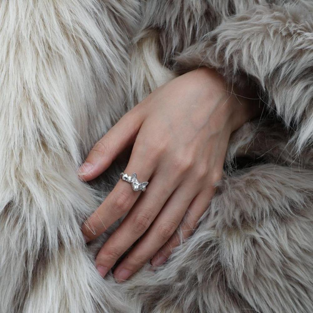 

Ювелирные изделия для пар, медь, подарок ко Дню святого Валентина, кольца с животными, кольца для безволосой кошки, ювелирные изделия в корейском стиле