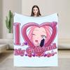 Mizi Alien Stage I Love My Girlfriend Blanket Anime Fuzzy Funny Warm Throw Blanket for Bedding Lounge All Season