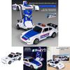 Electric Large Police Car Model With Sound Light And Auto Transformation For Kids Play