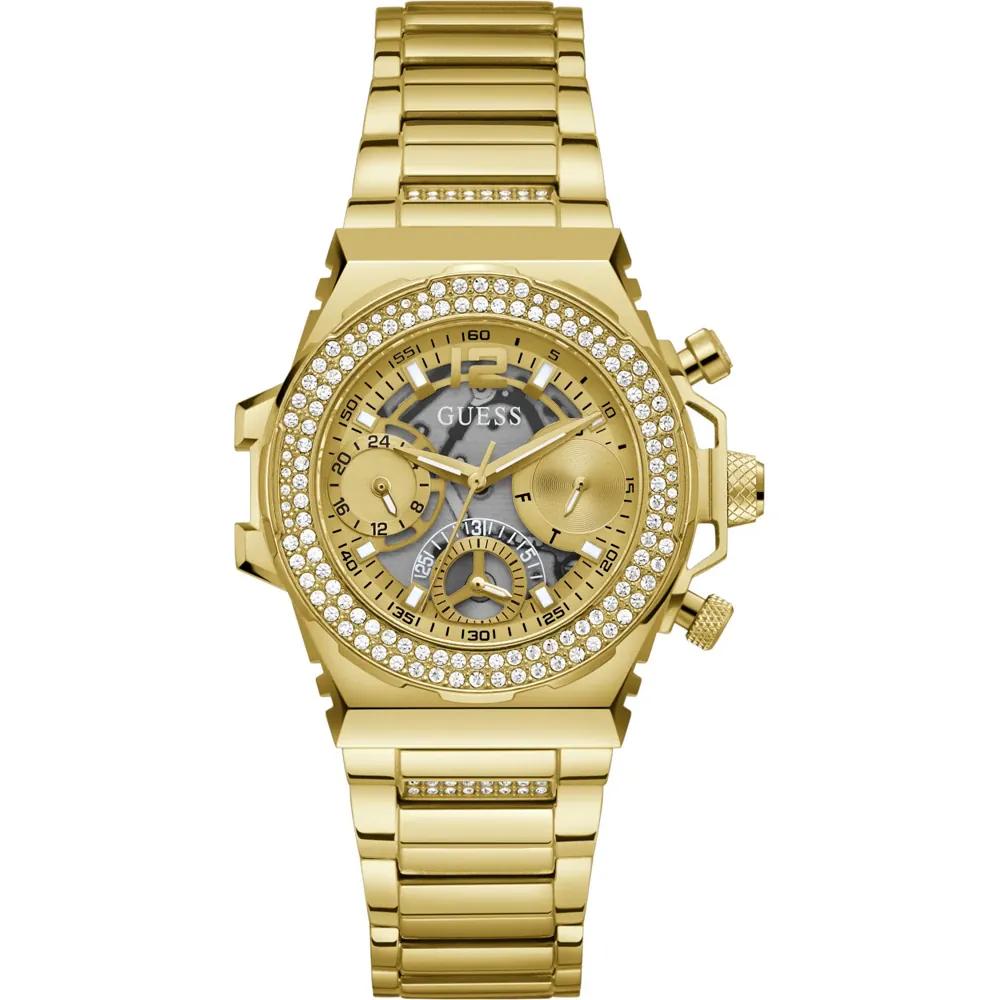 GUESS Fusion Gold Tone Stainless Steel Ladies Quartz Watch GW0552L2 золотой