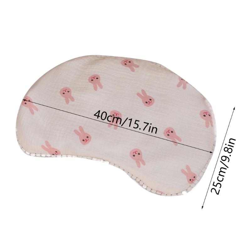 Comfortable and Cooling Infant Pillow Double Layer Gauzes Buckwheat Filling Pillow Breathable Moon-shaped Baby Pillow