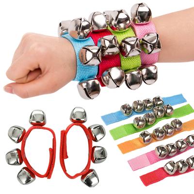 1 Paire de Sonnailles de Poignet pour Enfants Secouer Hochet Jouet Percussion Jouets Éducatifs Portables Pas Facile à Déformer Anneau de Clochette Orff