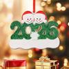 2026 Christmas Family Ornament Santa Hat Snowman DIY Family Name Xmas Tree Hanging Decoration Holiday Gift