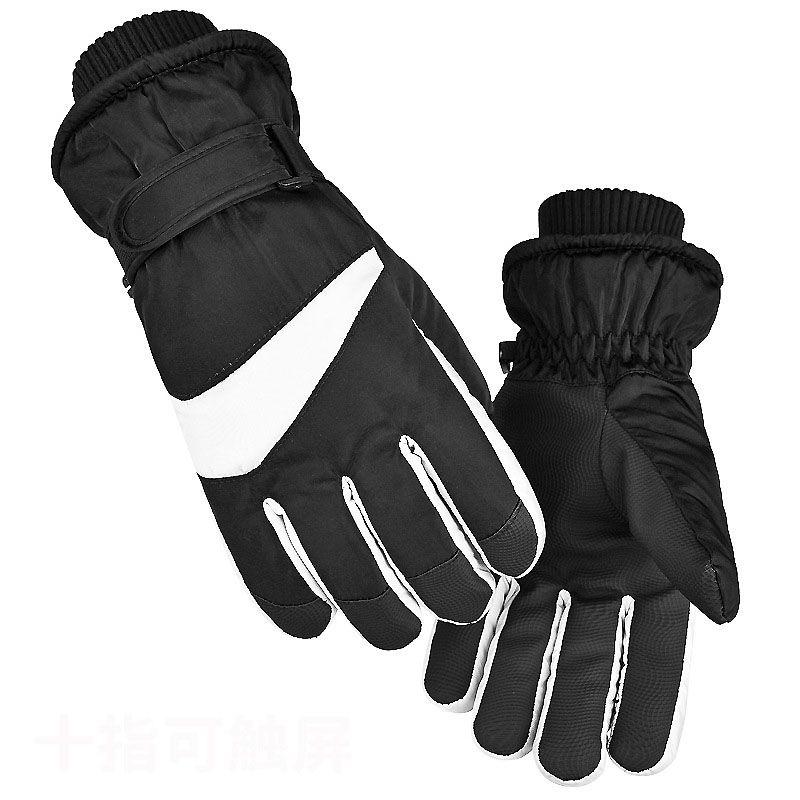 

Мужские и женские лыжные перчатки Теплые Ветрозащитные Водонепроницаемые Модные Зимние Флисовые Утепленные Сенсорные Перчатки для Катания на Электромобиле Ski check Men [Black]] One size