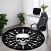 1pc Skull Arrows Office Round Area Rug, Under Office Chairs Bedroom Living Room Home Decor, Room Deco, Available In Various Sizes