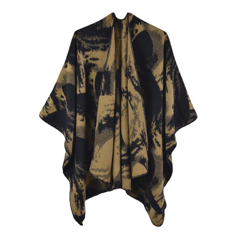 Women's Plus Size Imitation Cashmere Double-Sided Jacquard Shawl