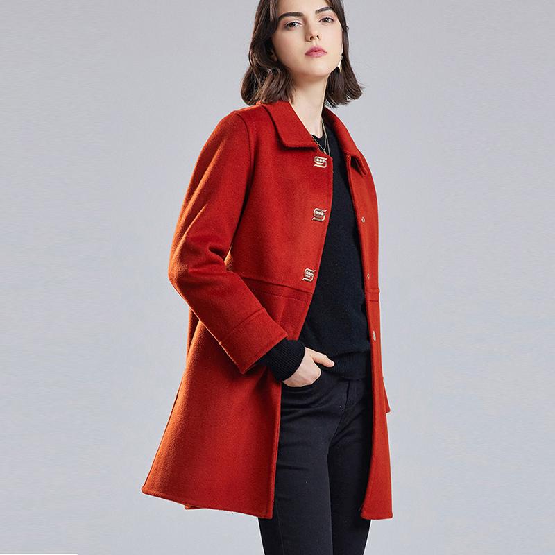 Women Wool Coat 100% Wool MODERN NEW SAGA Autumn Woolen Coat Winter Wool Overcoat Women Cashmere Long Jackets