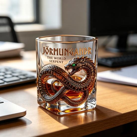 Octopus Whiskey Glass 260ml Rum Tasting Glass Deep Sea Creature Tumbler Collectible Cocktail