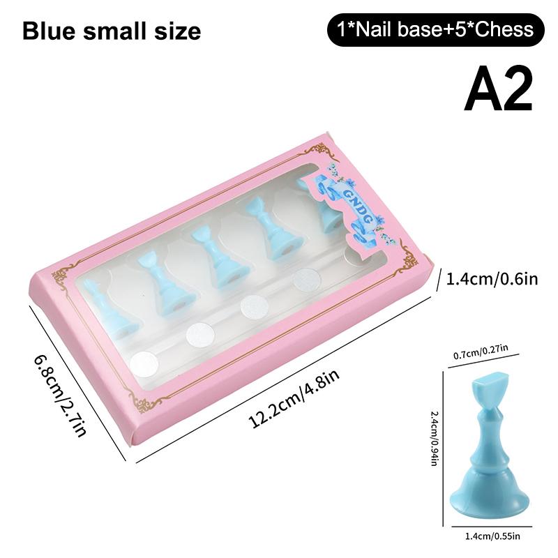 1 Set Colorful Plastic Magnetic Nail Display Stand Tips Holder Beginner Nail Training Board for Practice Manicure Salon