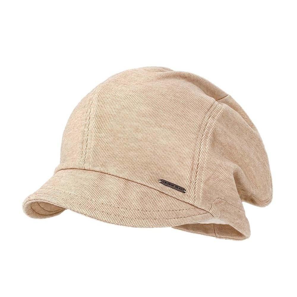 Rivet Ornament Slouchy Beret Solid Color Studded Beanie Newsboy Cap Short Brim Hat Fashion Girls