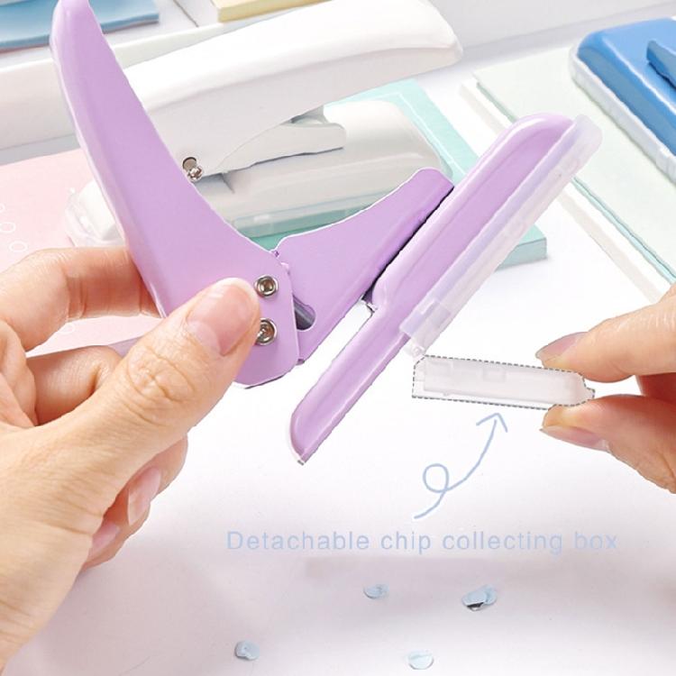Compacts Single Hole Paper Hole Puncher, Single Hole Punch Manual Paper Puncher for Loose Leaf Sheets Office Supplies