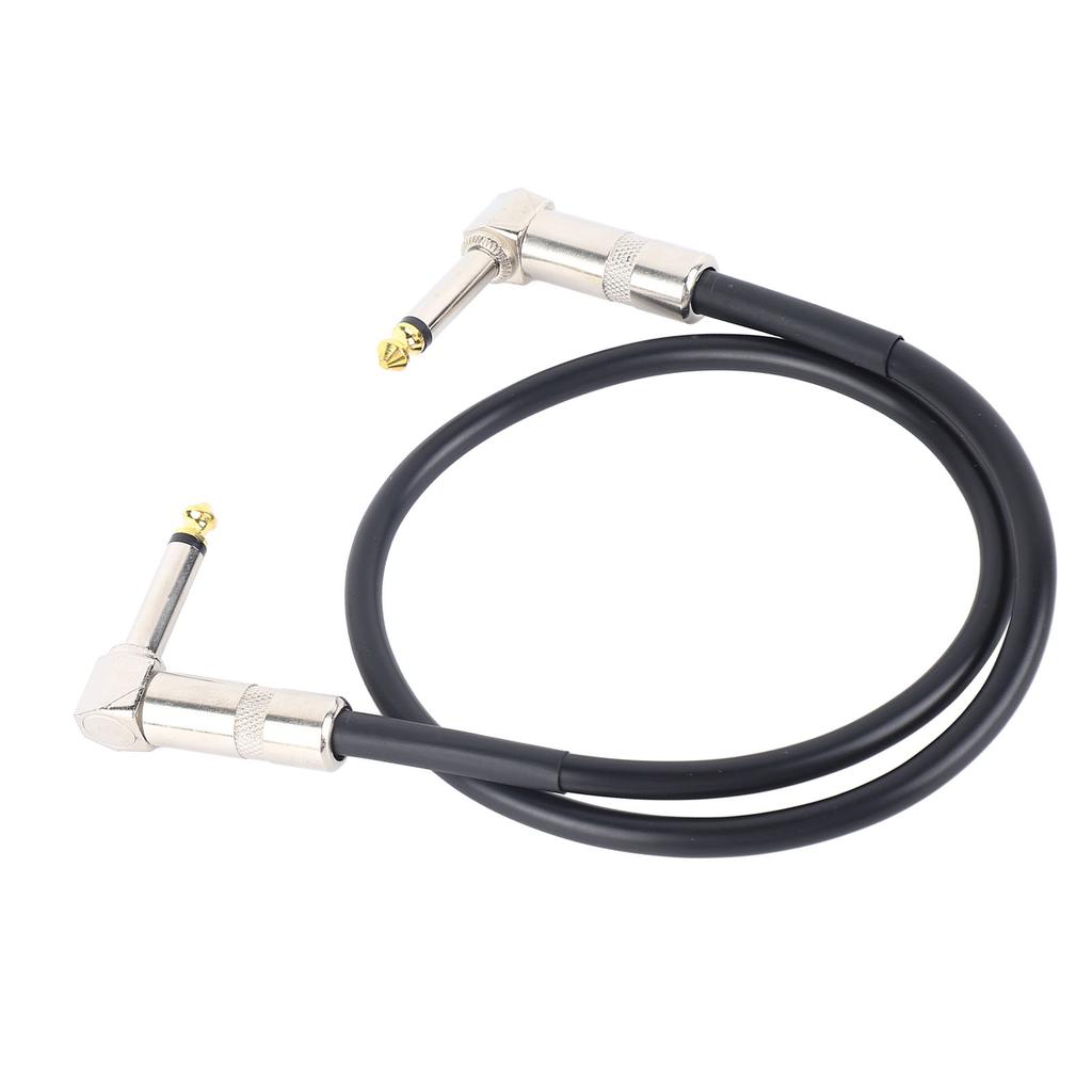 Guitar Patch Cable 6.35mm Plug Right Angle Anti Interference Reduce Noise Flexible Guitar Effect Pedal Cord