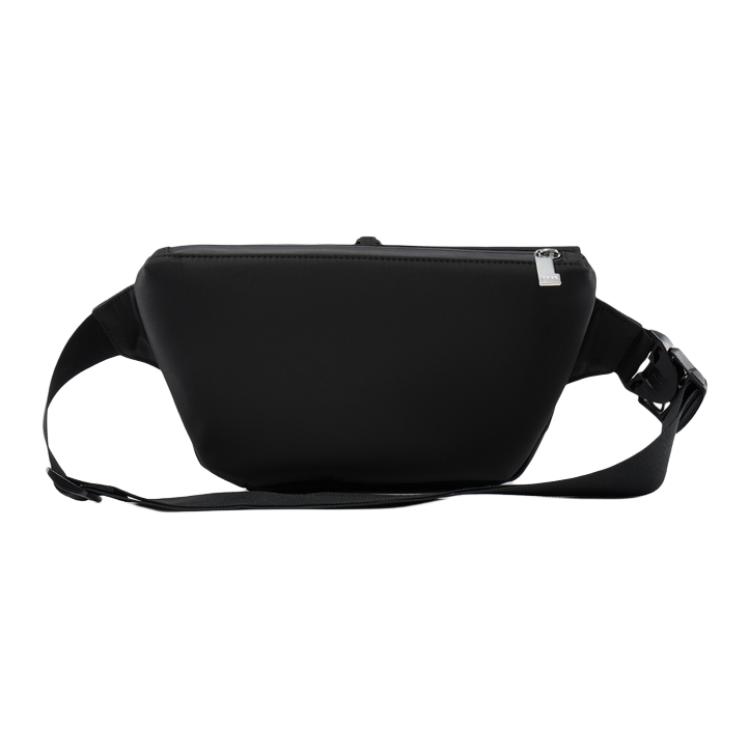 Li Ning Trendy Sports Series Casual Minimalist Versatile Nylon Shoulder Crossbody Chest Bag Waist Bag Unisex bags Black ABDV349-1