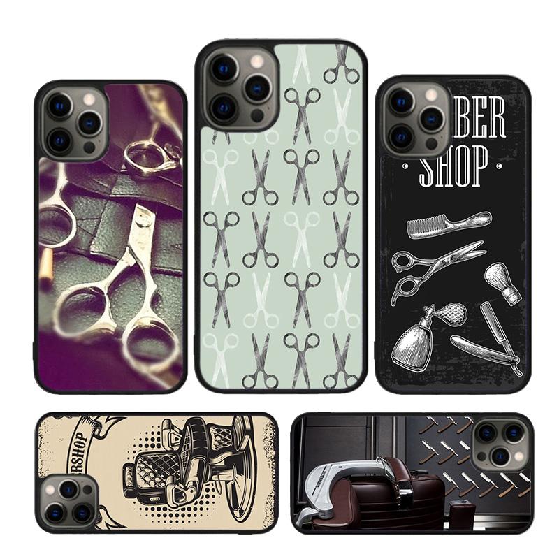 Barber Scissors Hairstylist Salon Phone Case for iPhone 17 Air 16 PRO MAX 15 14 PLUS 12 11 13 Cover Fundas Shell coque