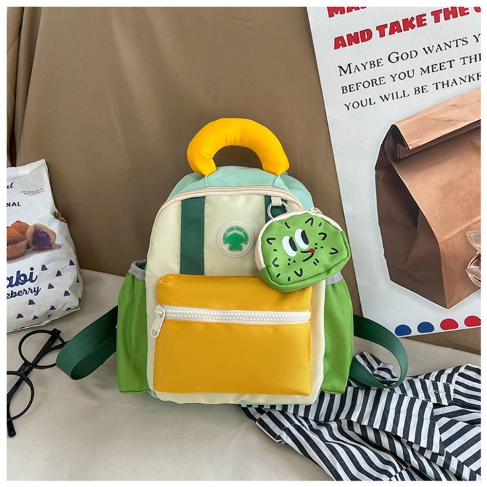 

Ultra-light Fashion Children School Bags Waterproof Kid s Cartoon Backpacks Travel small зелений