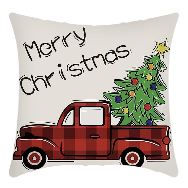 New Christmas Pillowcase Christmas Tree Print Santa Claus Dwelling Decoration Holiday Pillowcase